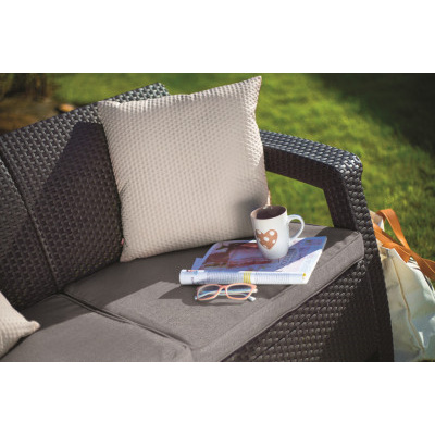 Keter Zahradní pohovka Corfu grafit 128 x 70 x 79 cm